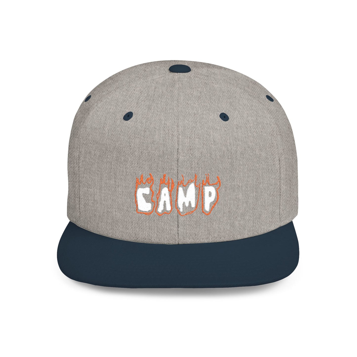 Camp Fire Flat Bill Snapback Hat