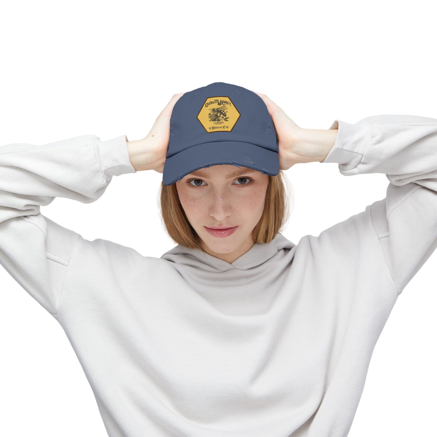 Quality Honey Distressed Cap