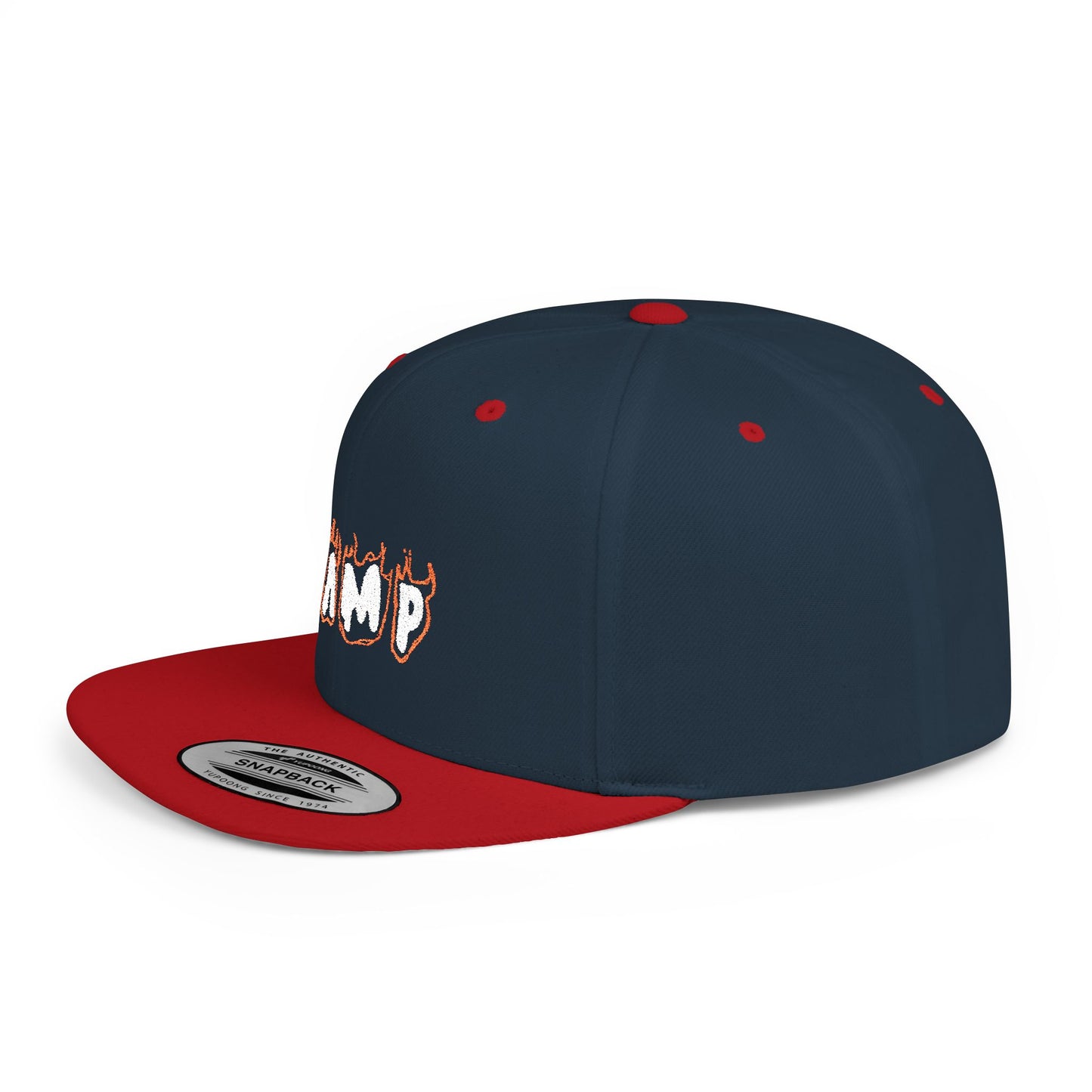 Camp Fire Flat Bill Snapback Hat
