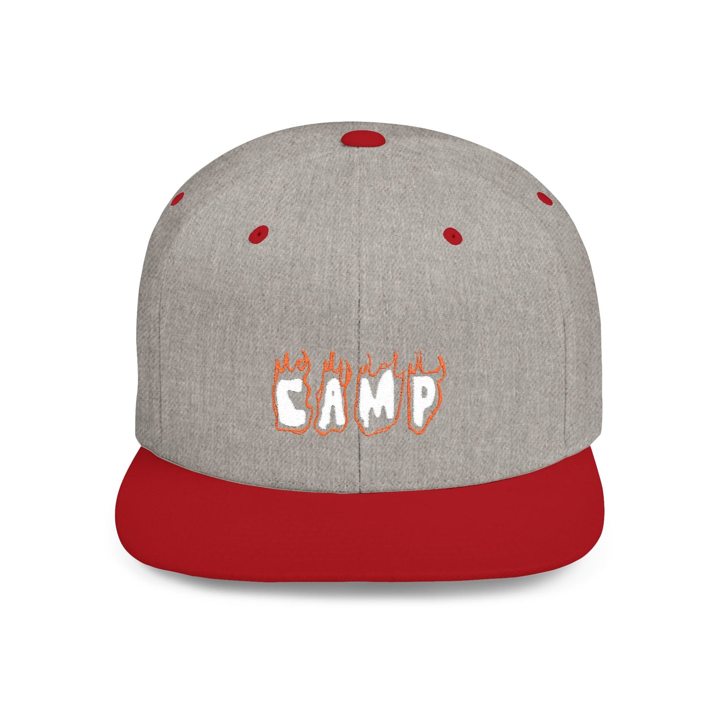 Camp Fire Flat Bill Snapback Hat
