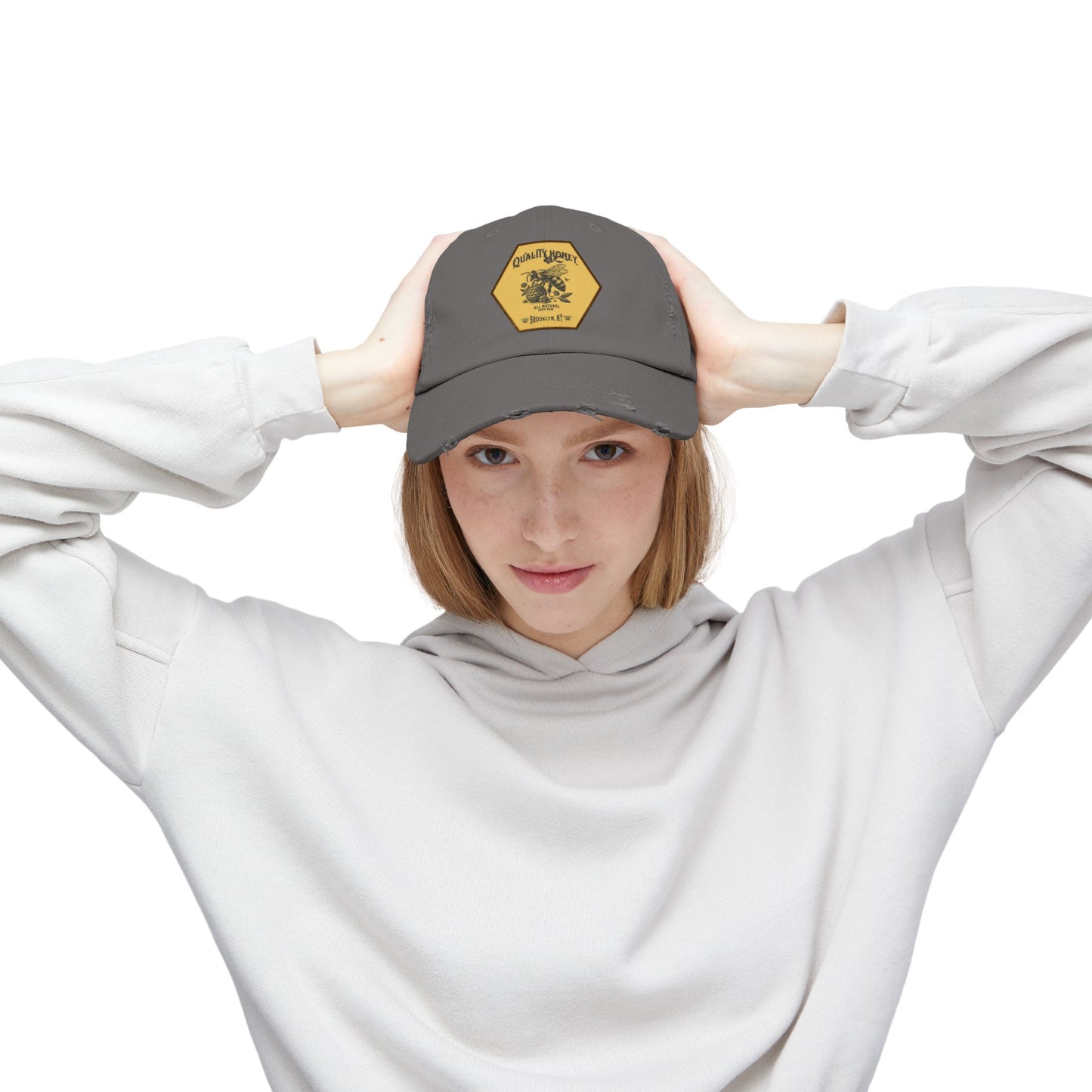 Quality Honey Distressed Cap