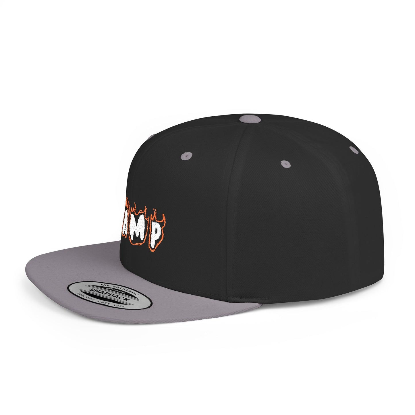 Camp Fire Flat Bill Snapback Hat