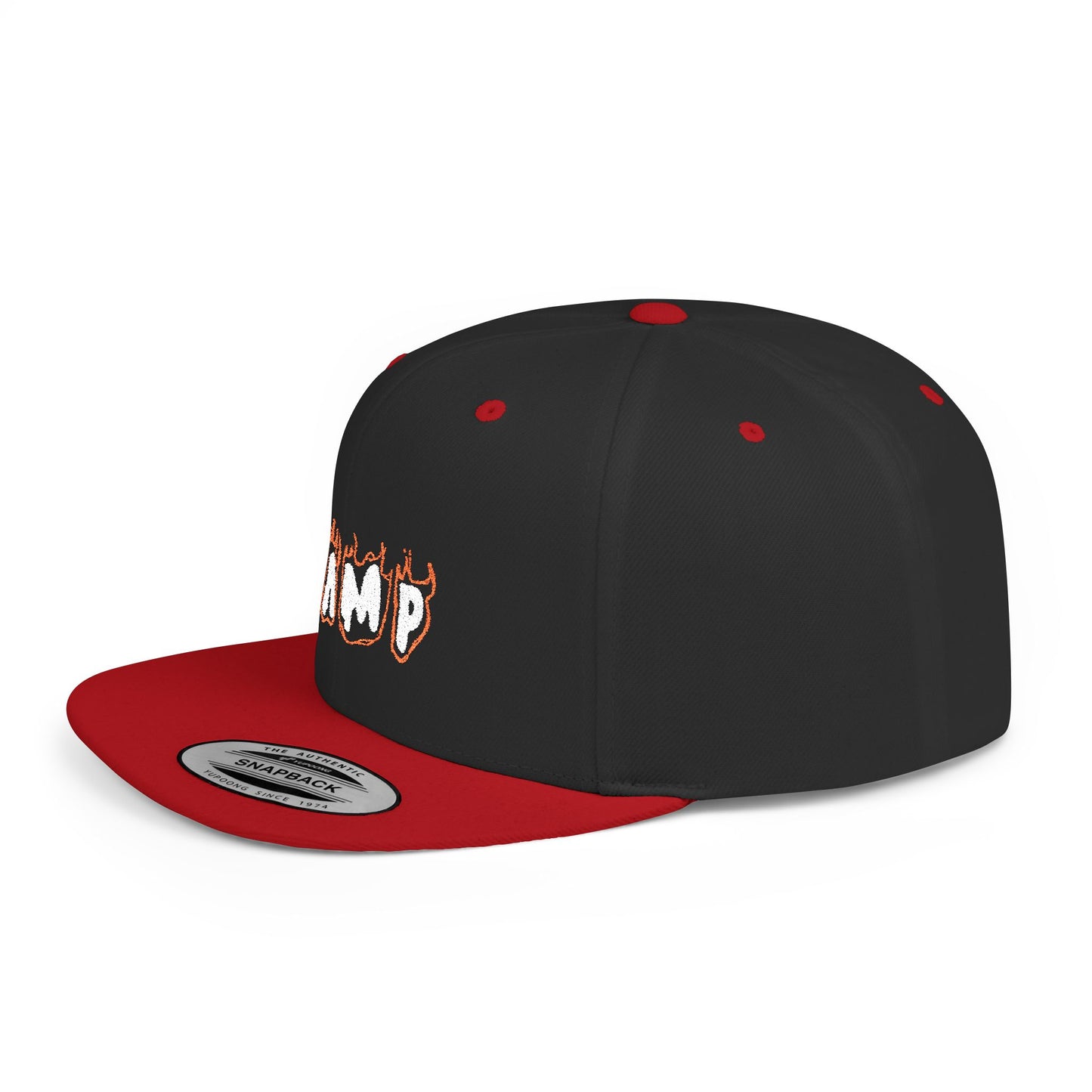 Camp Fire Flat Bill Snapback Hat
