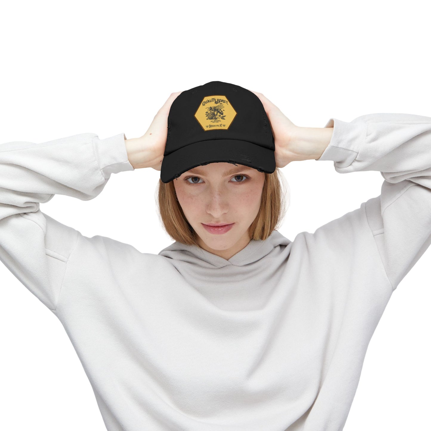 Quality Honey Distressed Cap