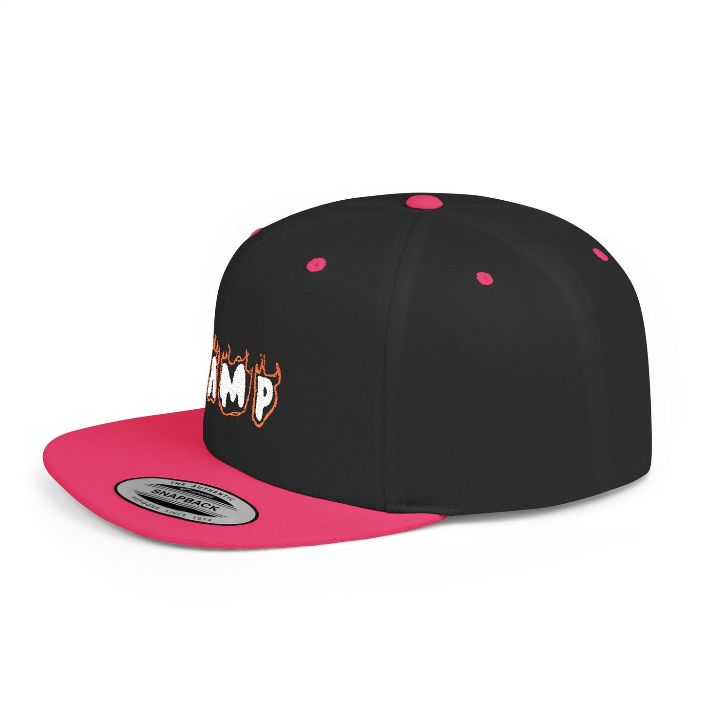 Camp Fire Flat Bill Snapback Hat