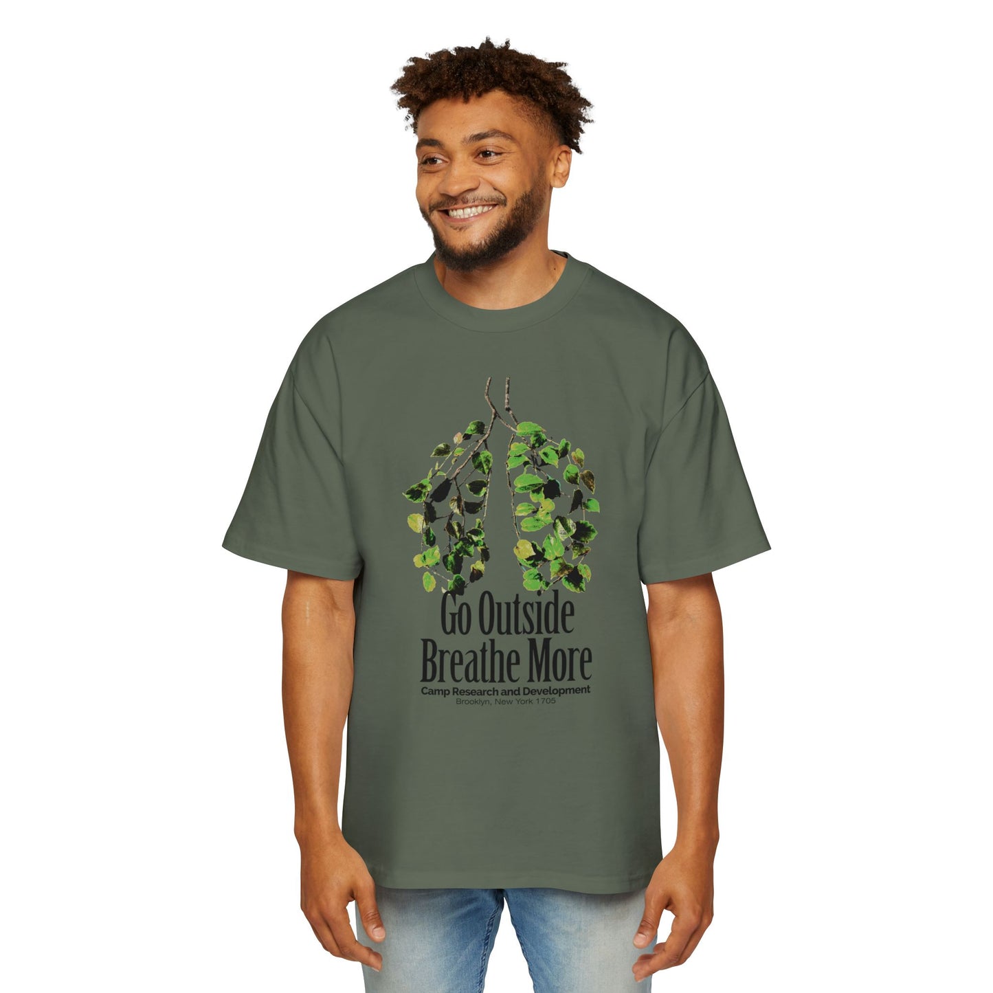 Go Outside Breathe More Oversized Tee