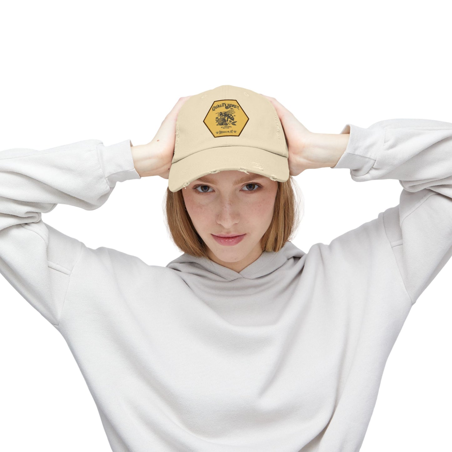 Quality Honey Distressed Cap