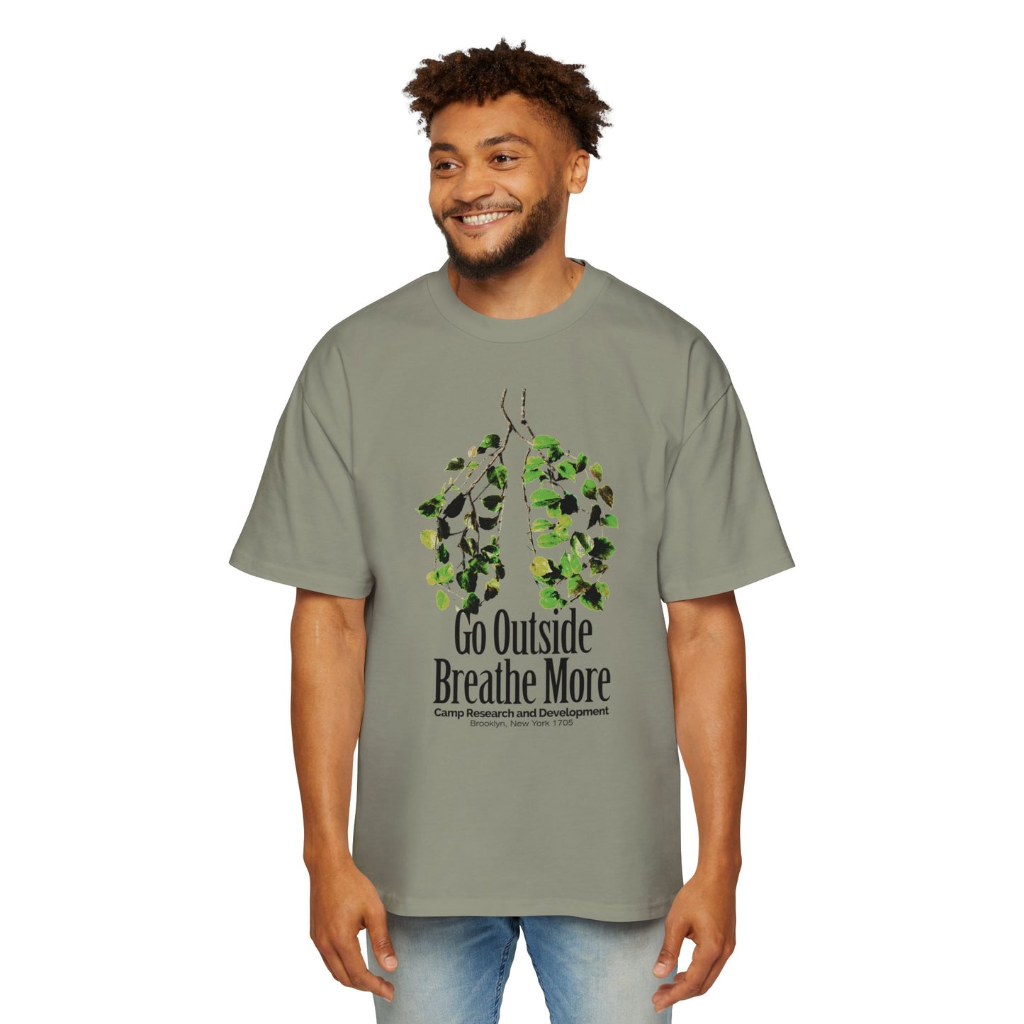 Go Outside Breathe More Oversized Tee