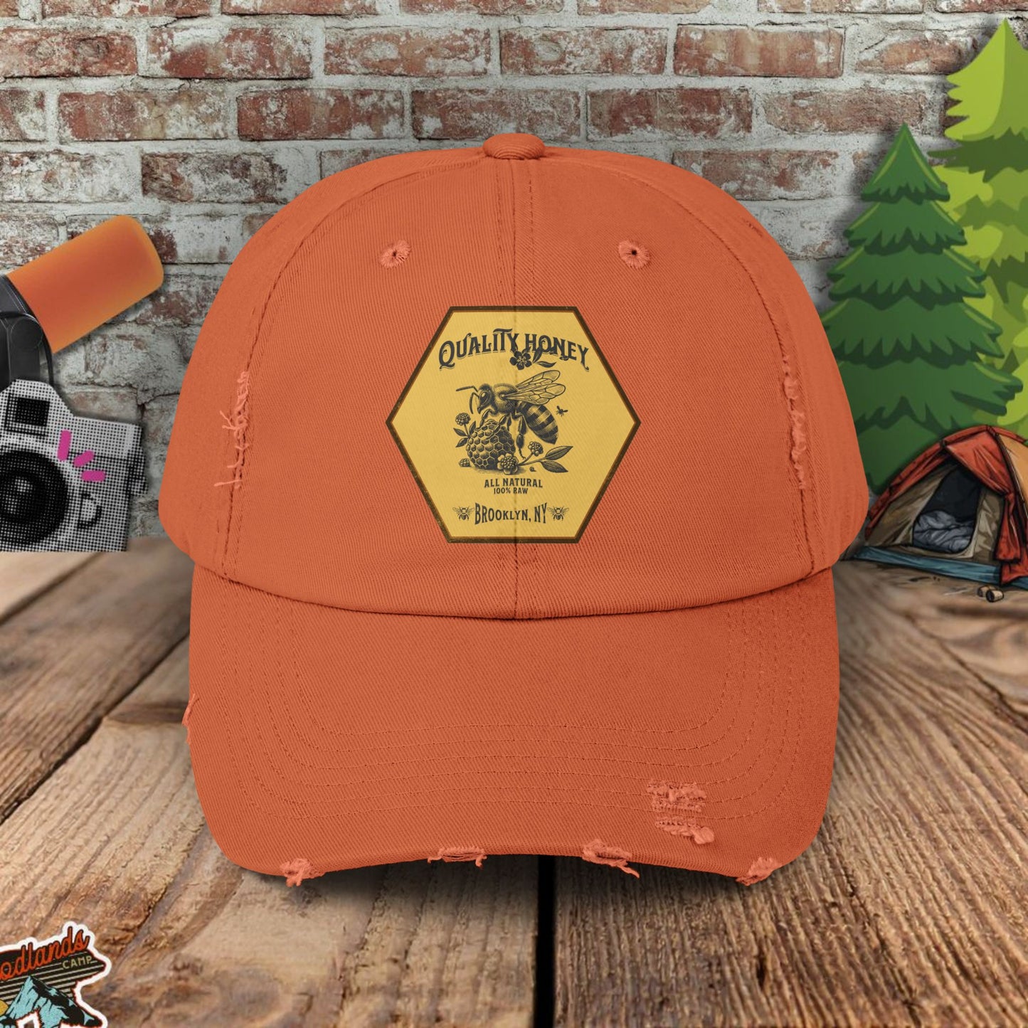 Quality Honey Distressed Cap