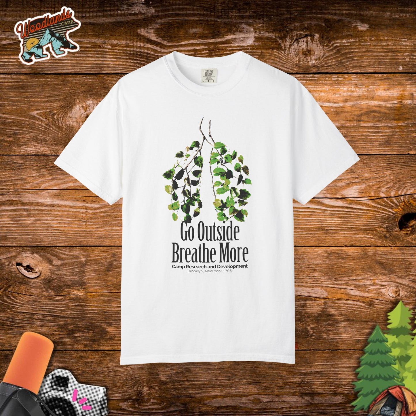 'Go Outside Breathe More' Comfort Tee