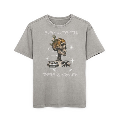'Even In Death There's Growth' Washed Oversized Tee