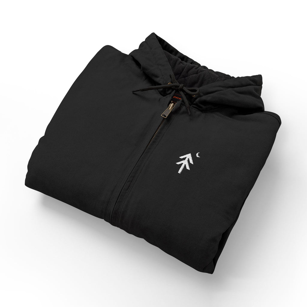 Pine Tree Hooded Work Jacket (Black)