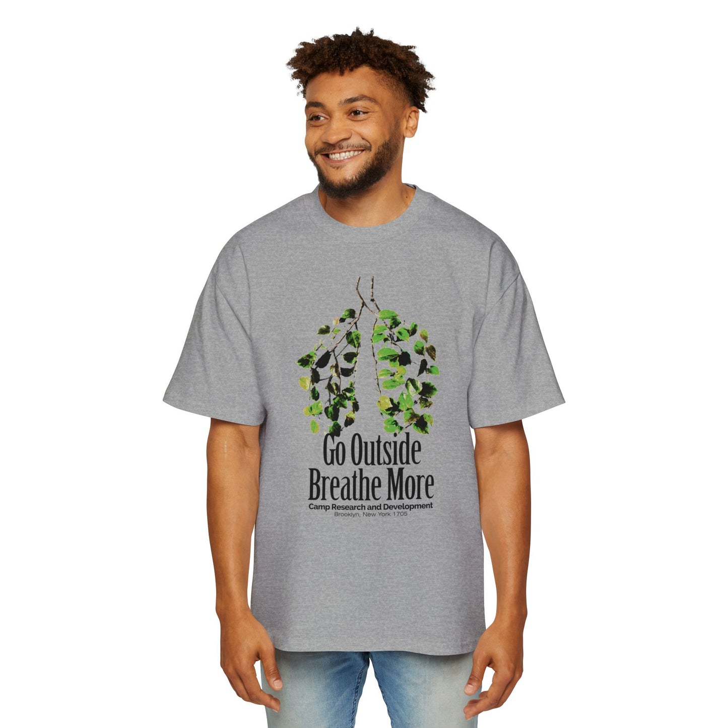 Go Outside Breathe More Oversized Tee