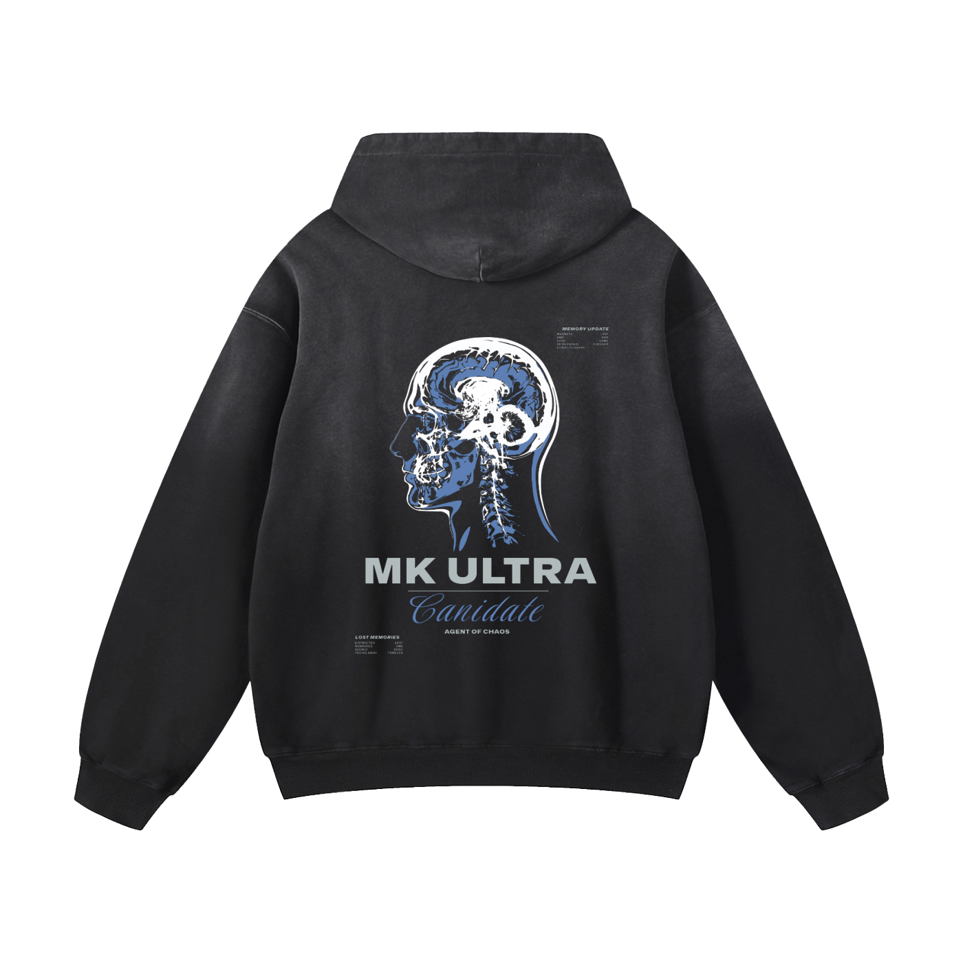 MK Ultra Candidate Faded Hoodie (Blue)