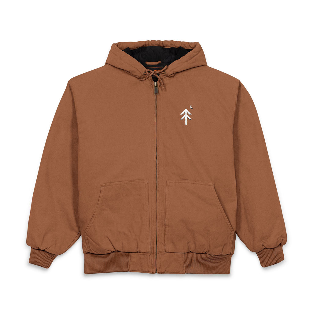 Pine Tree Hooded Work Jacket (Brown)