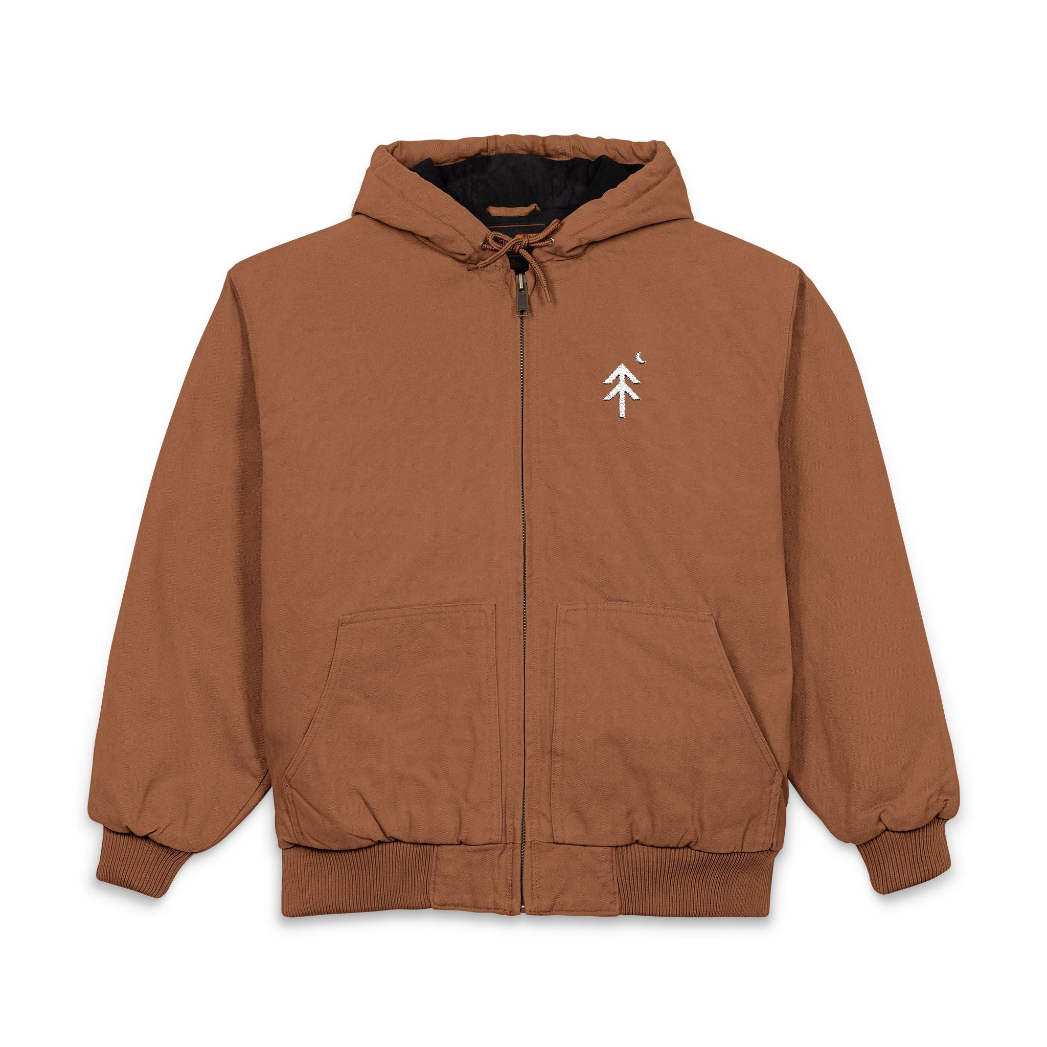 Pine Tree Hooded Work Jacket (Brown)
