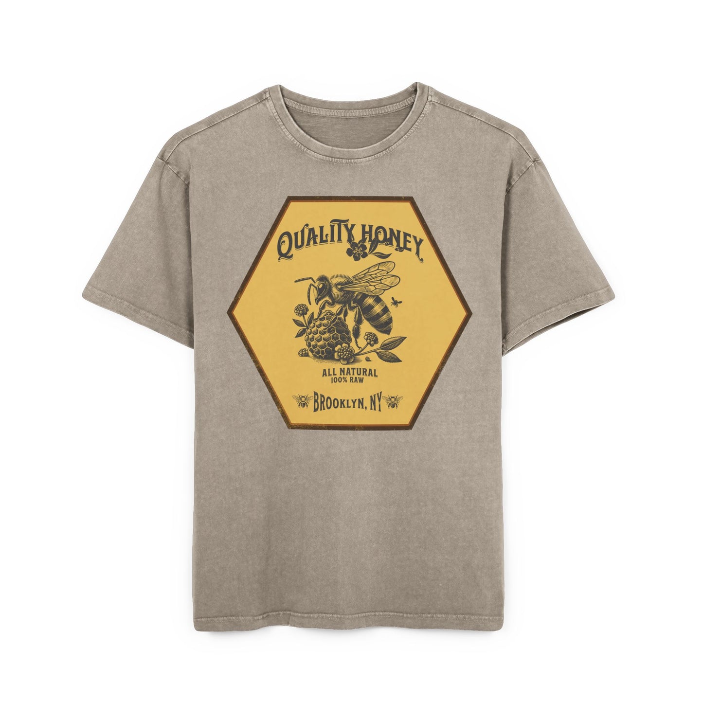 'Quality Honey' Washed Oversized Tee