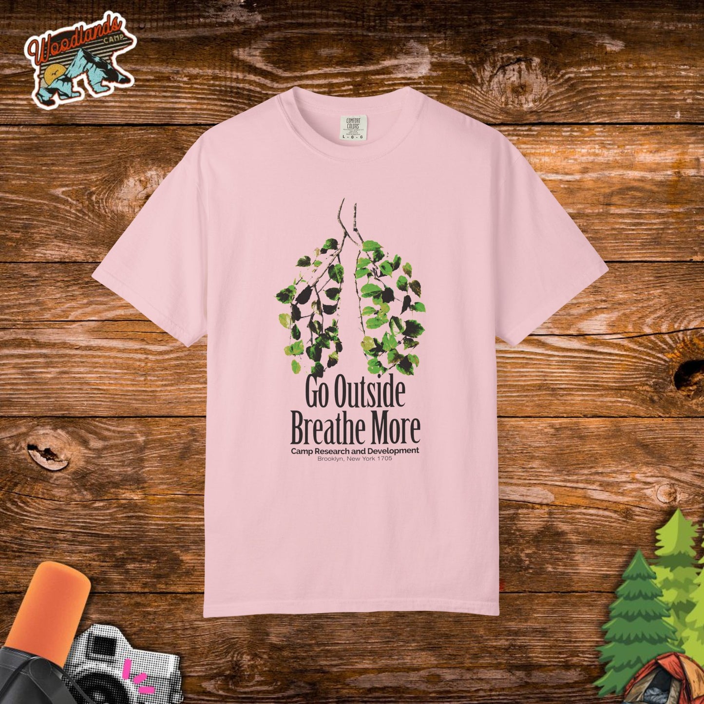 'Go Outside Breathe More' Comfort Tee