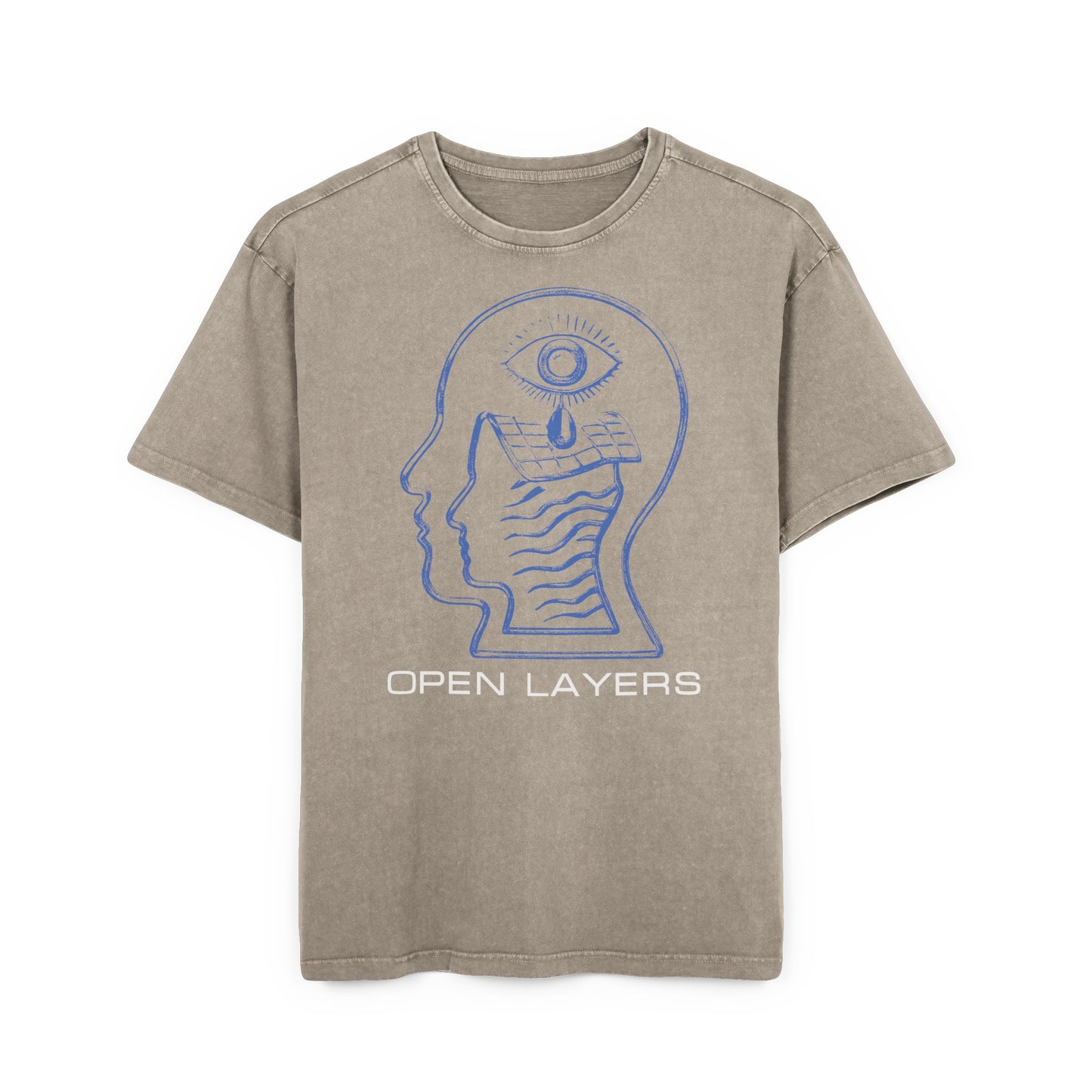 'Open Layers' Washed Oversized Tee
