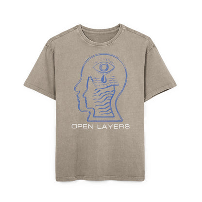 'Open Layers' Washed Oversized Tee