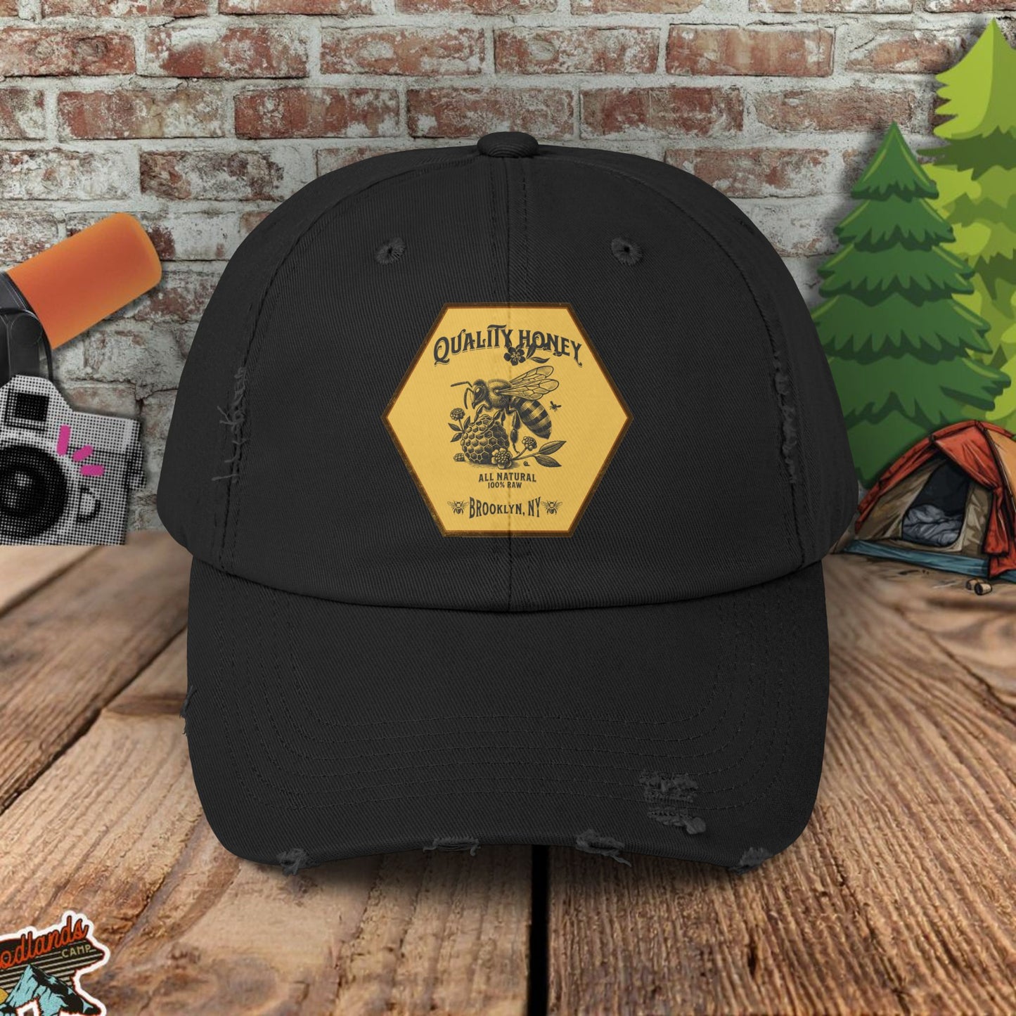 Quality Honey Distressed Cap