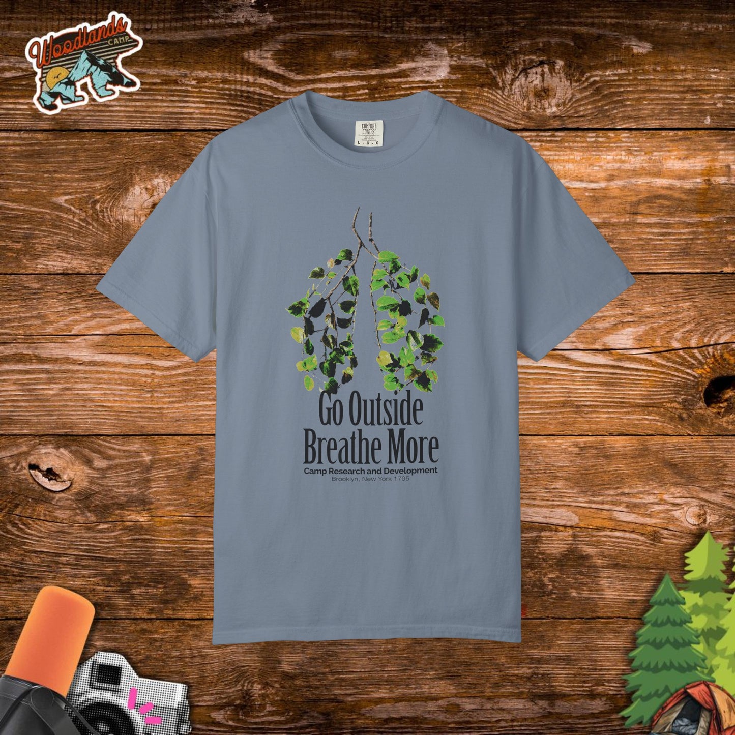 'Go Outside Breathe More' Comfort Tee