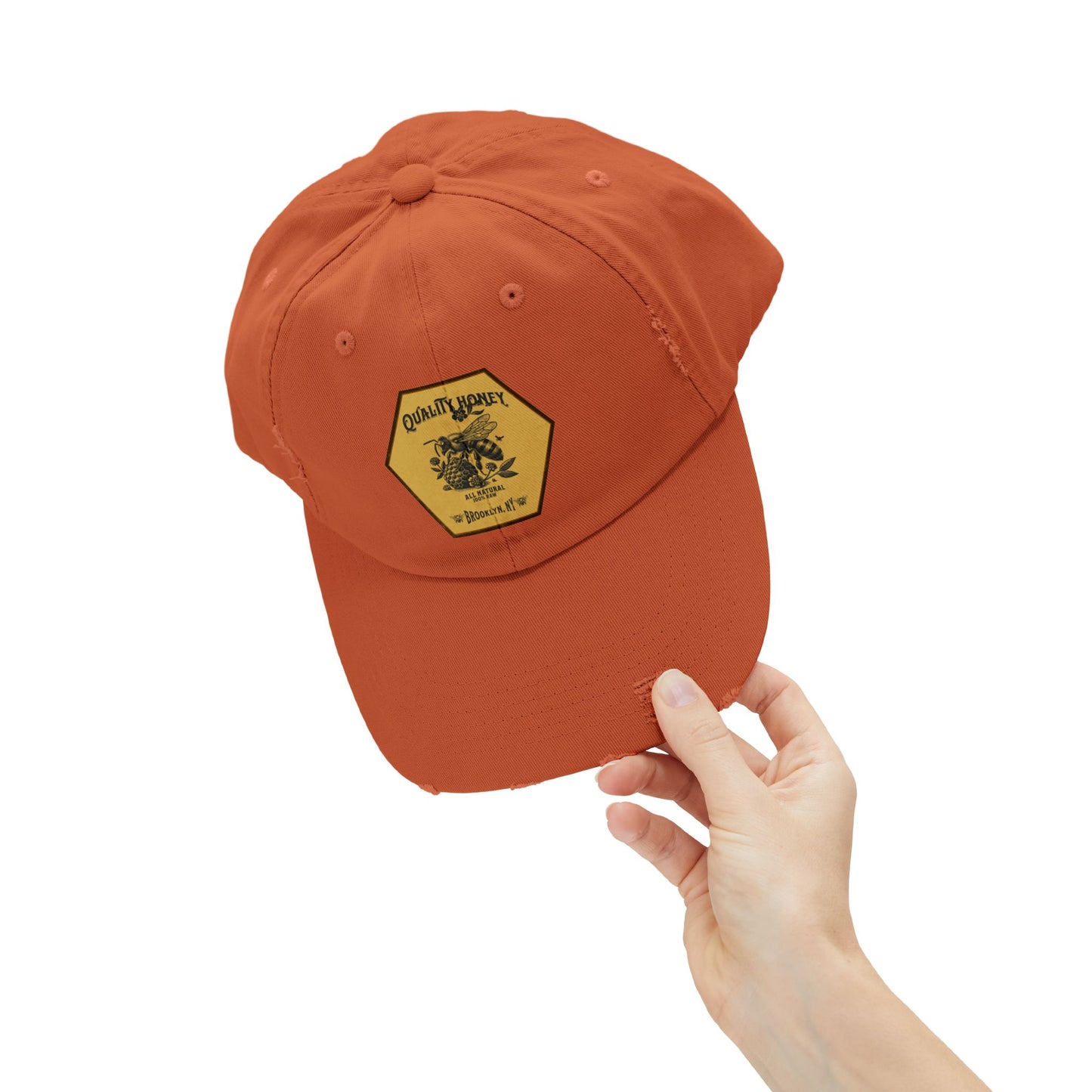 Quality Honey Distressed Cap