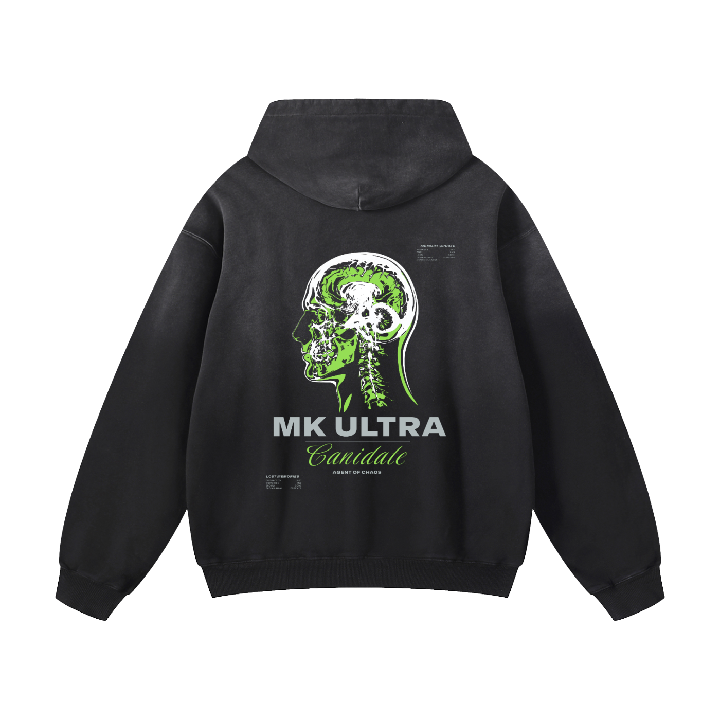 MK Ultra Candidate Faded Hoodie (Green)