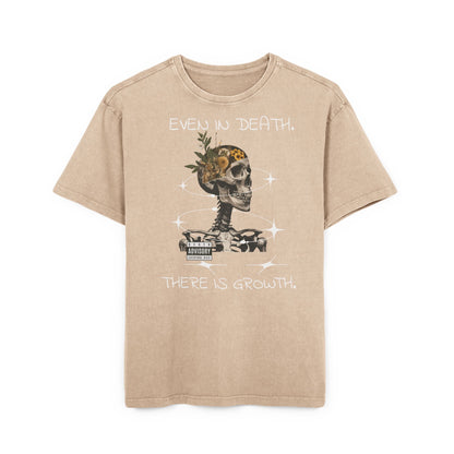 'Even In Death There's Growth' Washed Oversized Tee