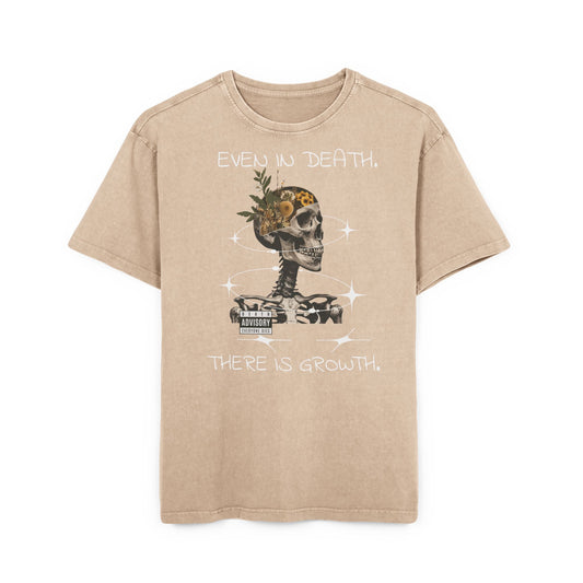 'Even In Death There's Growth' Washed Oversized Tee