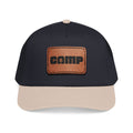 Camp Leather Patch Hat (Black/Khaki)