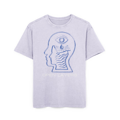 'Open Layers' Washed Oversized Tee
