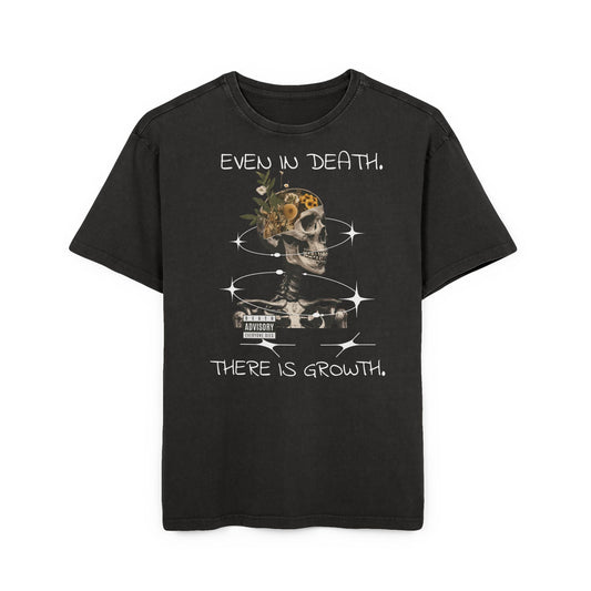 'Even In Death There's Growth' Washed Oversized Tee