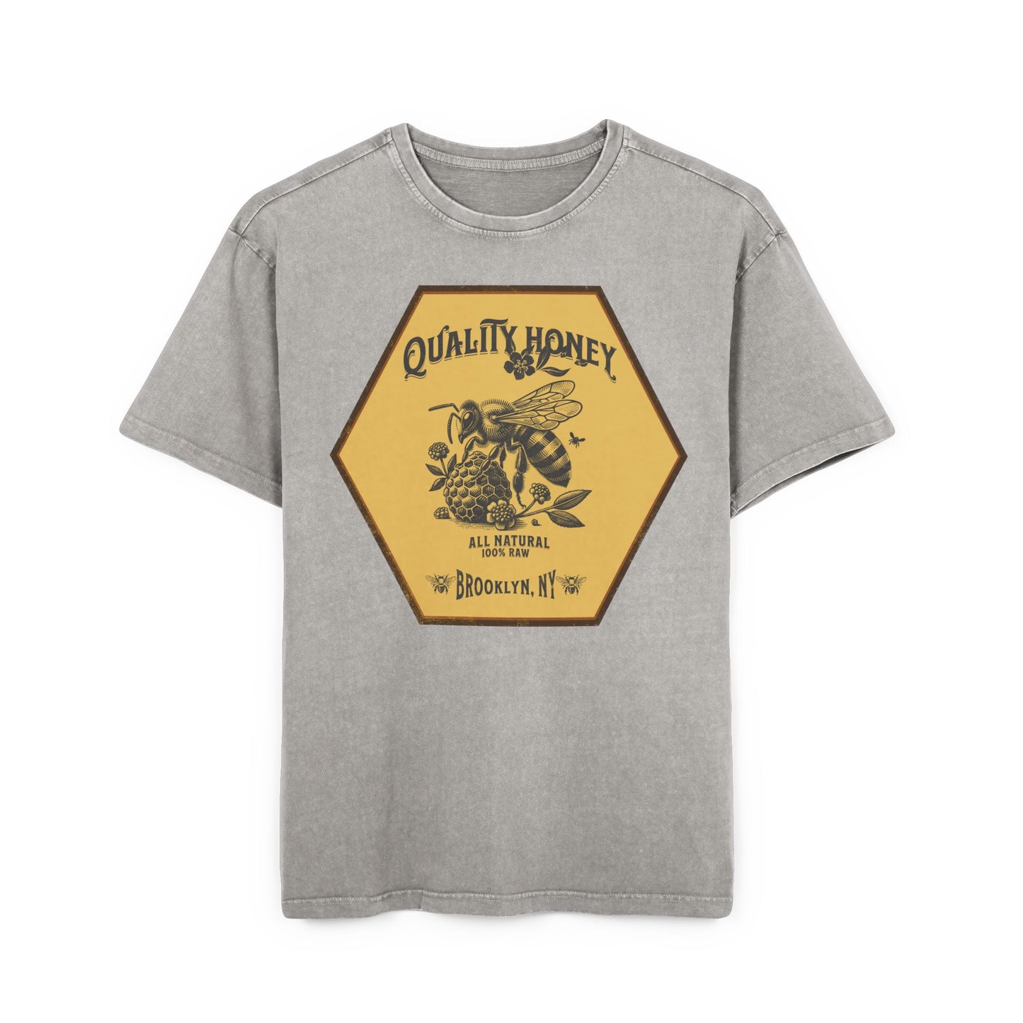 'Quality Honey' Washed Oversized Tee