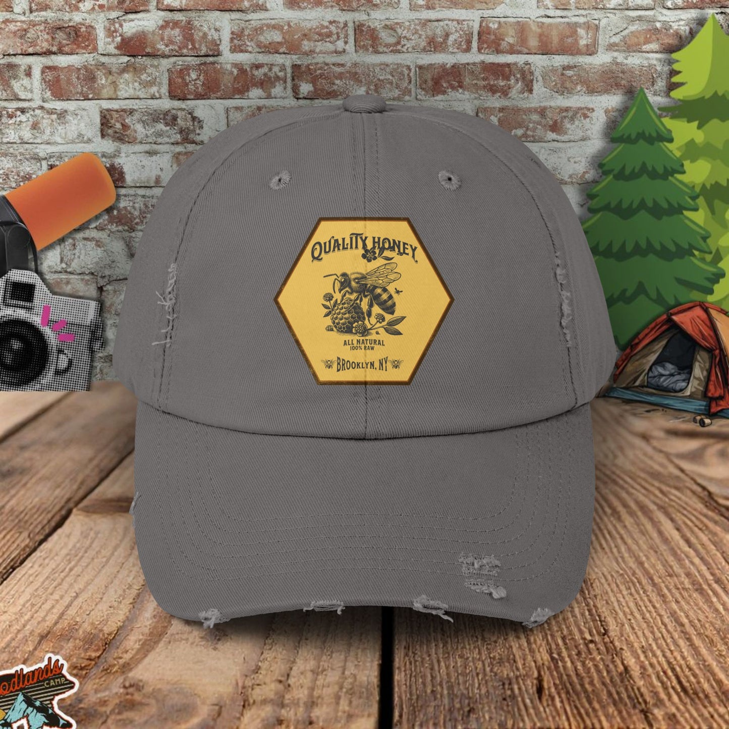 Quality Honey Distressed Cap