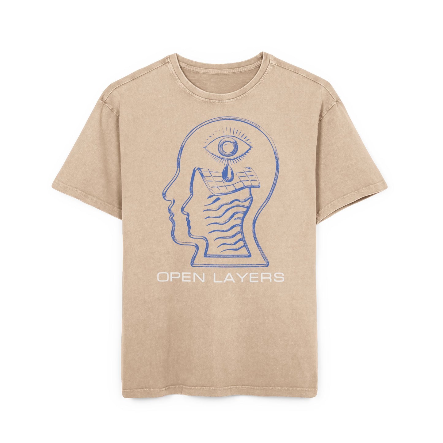 'Open Layers' Washed Oversized Tee