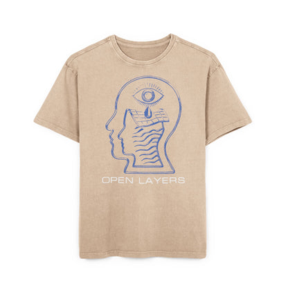 'Open Layers' Washed Oversized Tee