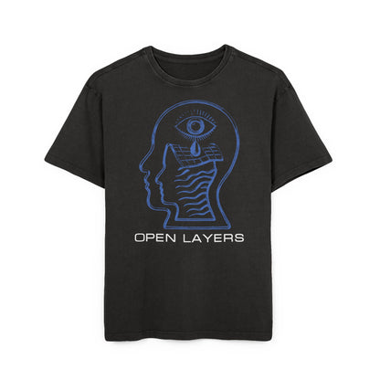 'Open Layers' Washed Oversized Tee