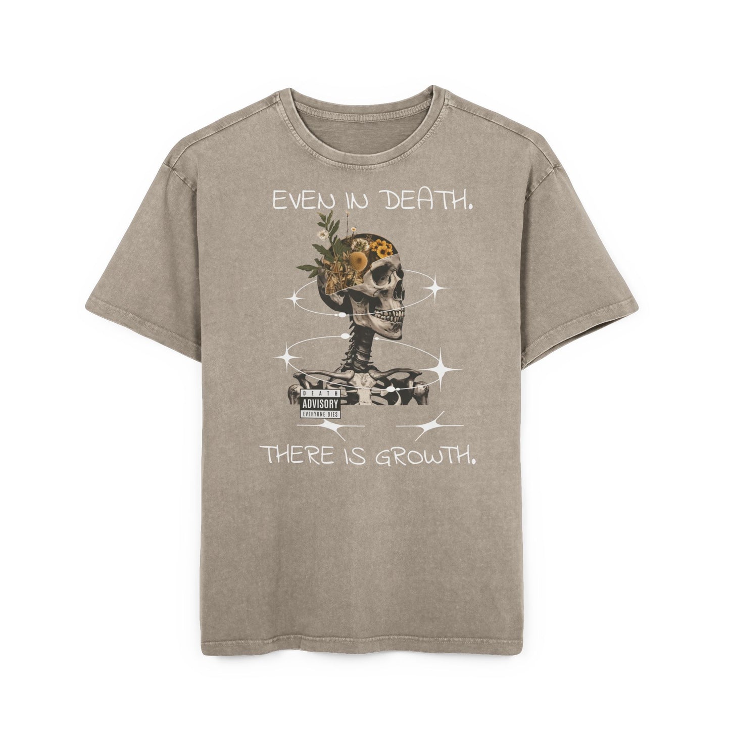 'Even In Death There's Growth' Washed Oversized Tee