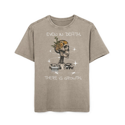'Even In Death There's Growth' Washed Oversized Tee