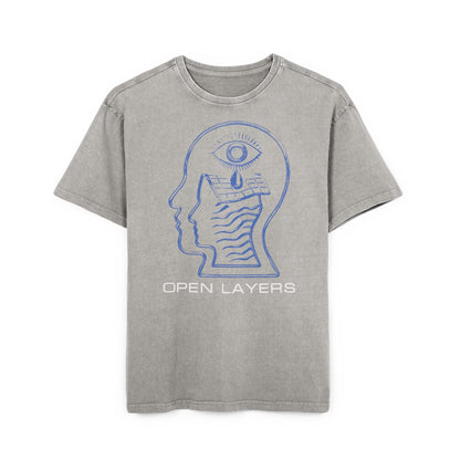'Open Layers' Washed Oversized Tee