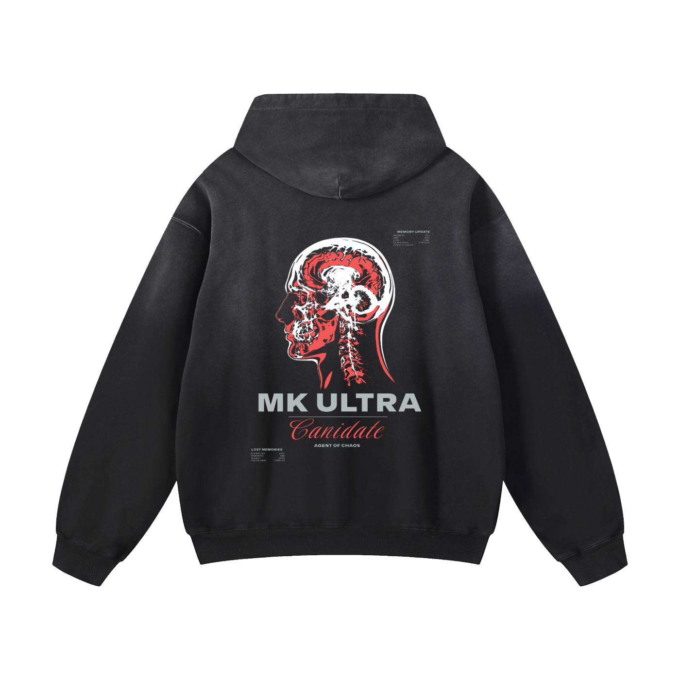 MK Ultra Candidate Faded Hoodie (Red)