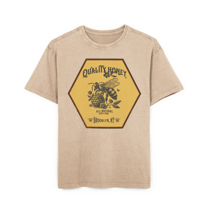 'Quality Honey' Washed Oversized Tee