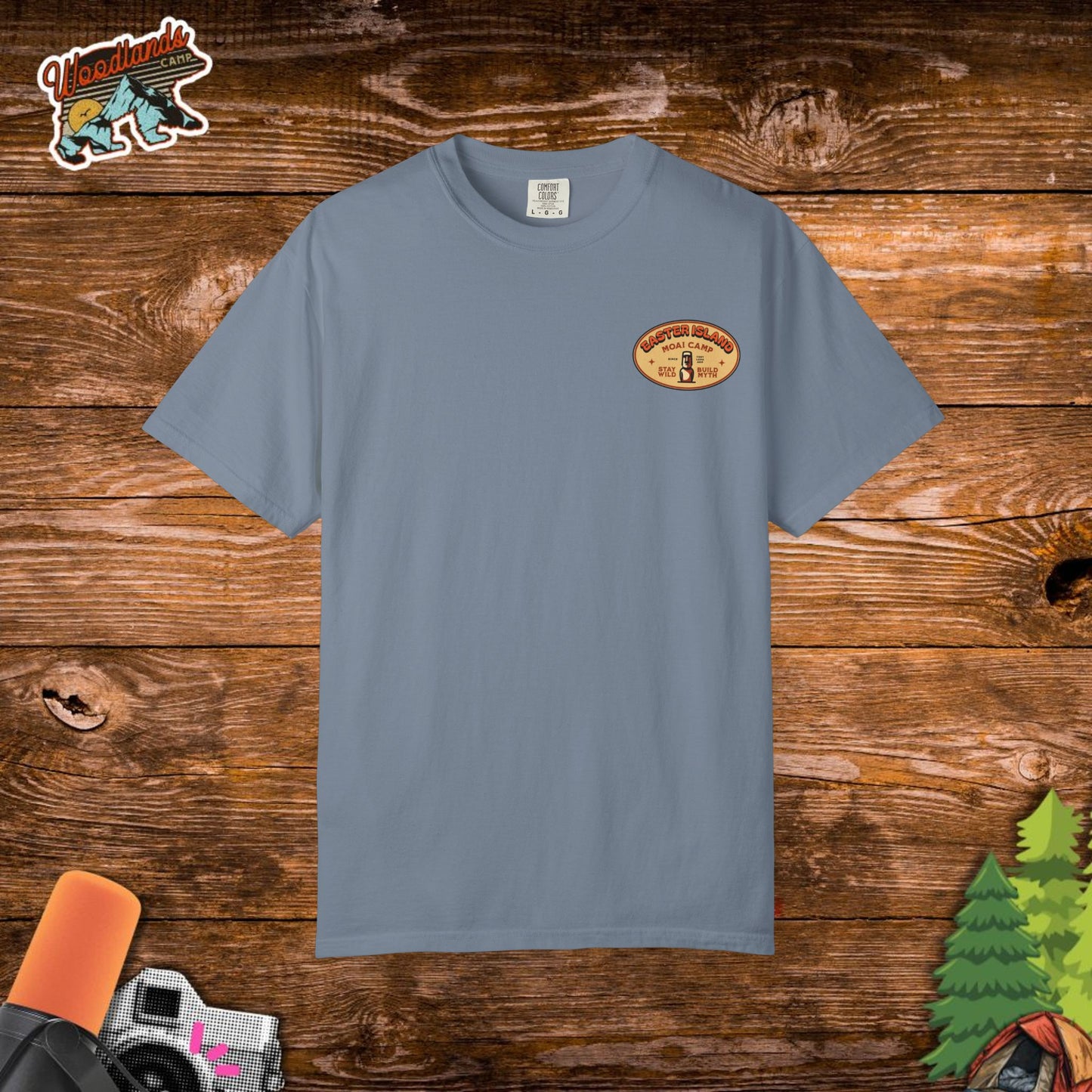 Moai Camp Comfort Color Tee