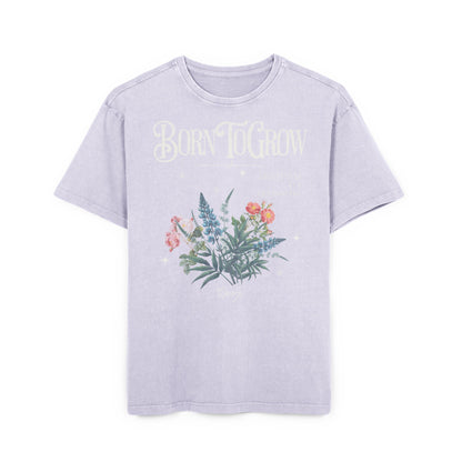 'Born To Grow' Washed Oversized Tee